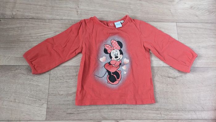 Tee-shirt manches longues Minnie Disney 12 Mois - photo numéro 2