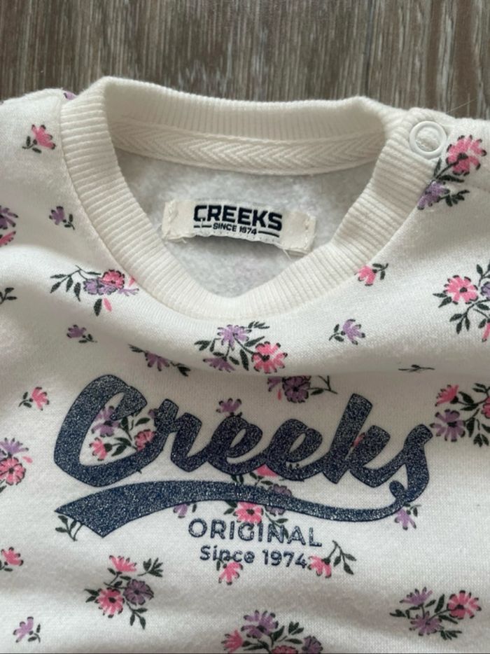 Pull blanc à fleurs Creeks 6 mois - photo numéro 3