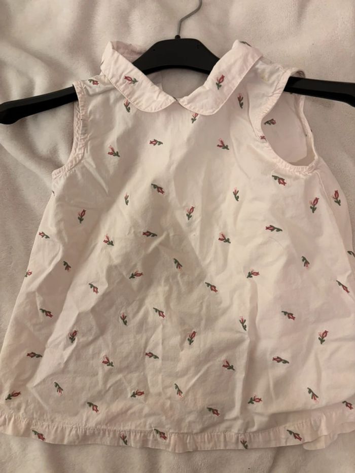 Blouse/Robe sans manches à fleurs Tétine - 2 ans