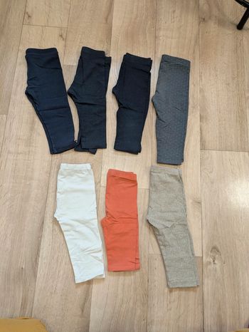 Lot 6 leggings 18 Mois 80cm