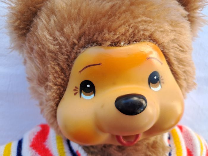 Kiki monchhichi ours peluche H 26 cm puschel wuschel vintage ancien - photo numéro 3