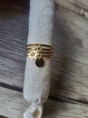 Bague en acier inoxydable, Ajustable, neuf 