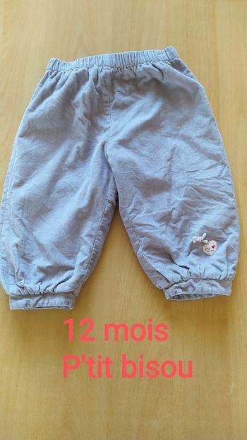 Pantalon 12 mois P'tit bisous