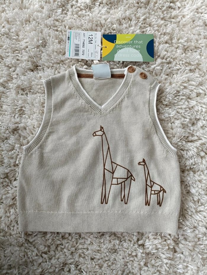 Gilet boboli sans manche en 12 mois