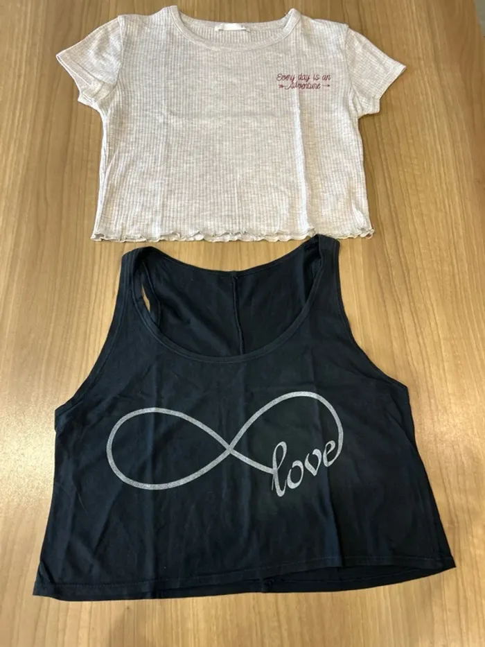 Lot de 2 tee shirts croc top taille S - photo numéro 2