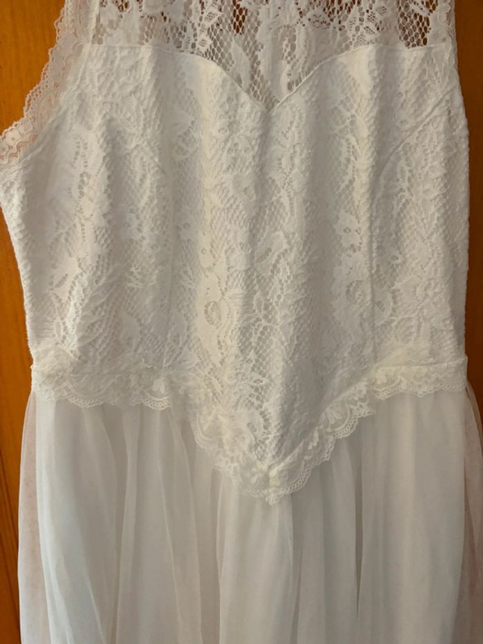 Robe de mariée bohème ou cocktail blanche 42 - photo numéro 3