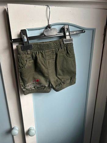 Short bébé fille kaki , tissaia , 9 mois