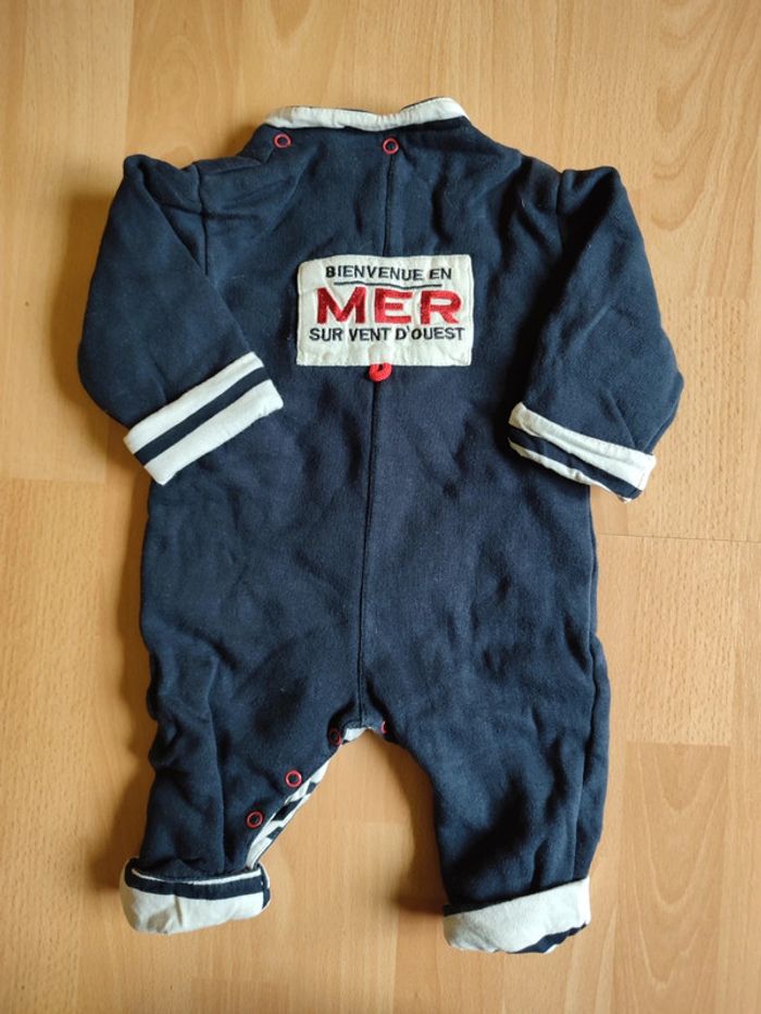 Grenouillère doublée réversible Vent d'Ouest en 6M - photo numéro 2