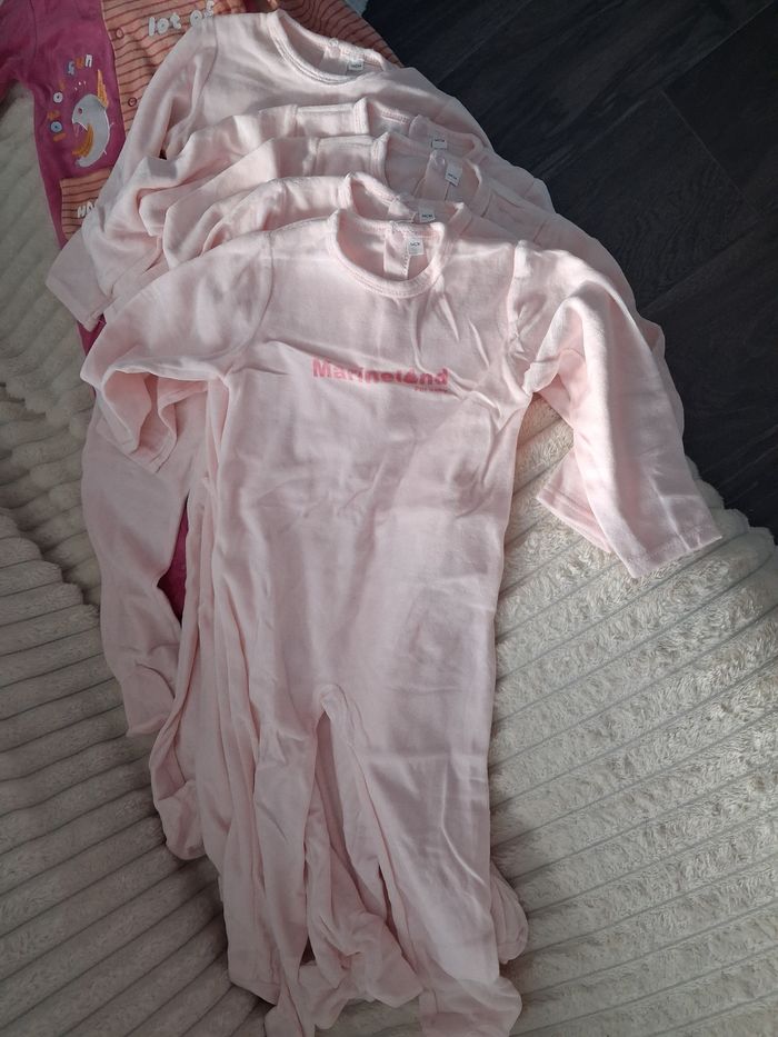 Lot 9 pyjamas grenouillère fille - photo numéro 4