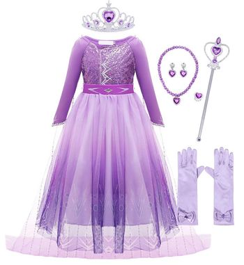 Déguisement robe princesse violette et ces accessoires 7-8ans