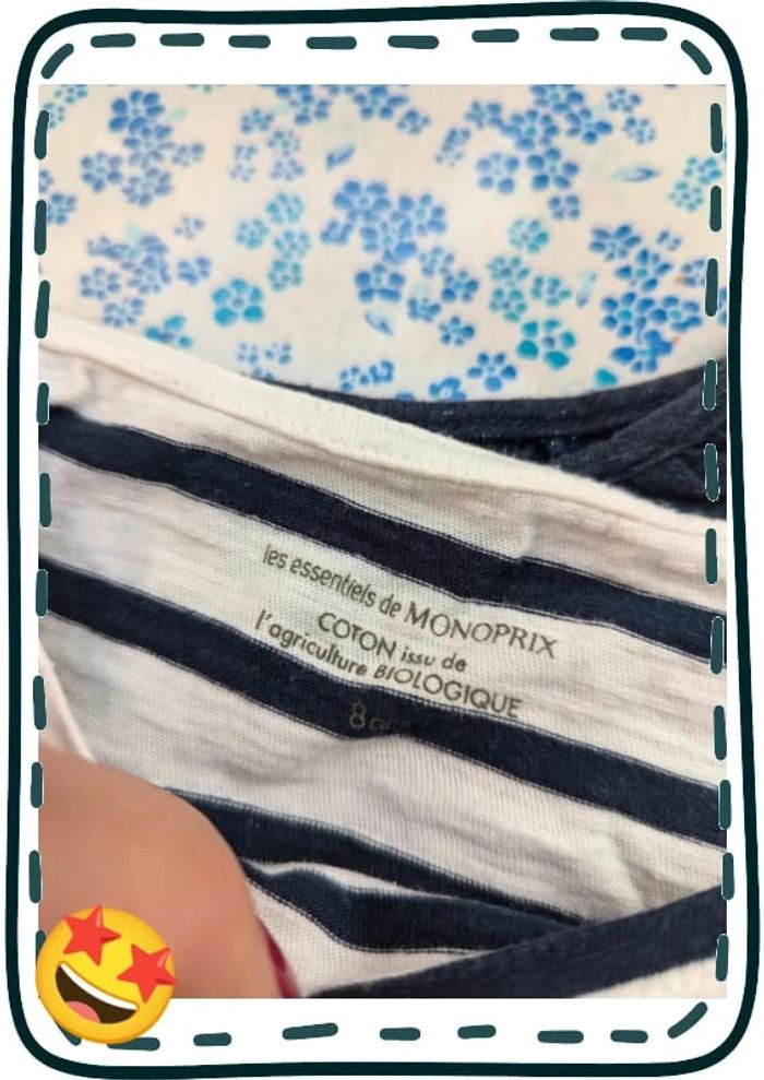 Lot de 3 tee-shirts manches longues 8 ans Monoprix kids - photo numéro 3