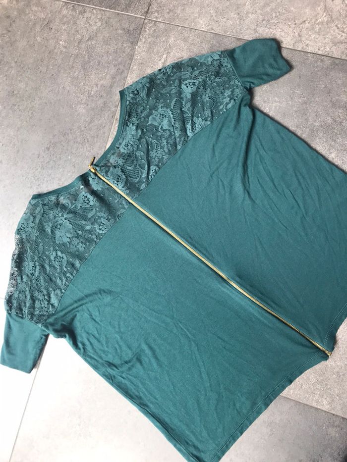 Haut dentelle Bershka Vert sapin taille S