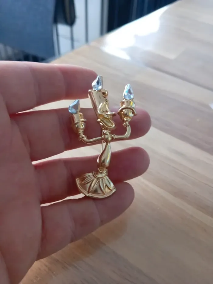 Broche lumière la belle et la bête - photo numéro 2