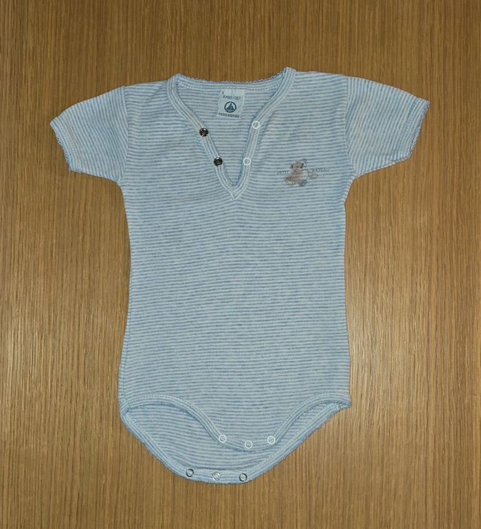 Body rayé col tunisien Petit Bateau 6 mois