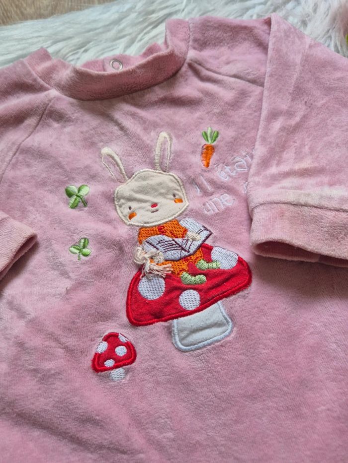 Lot fille 9 mois – Pyjama + 4 bodies manches longues 🐰🎈 - photo numéro 6