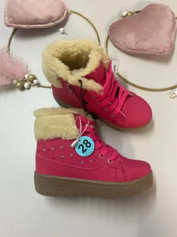 Bottines fille - fourrée - neuf - Defacto - Taille 28