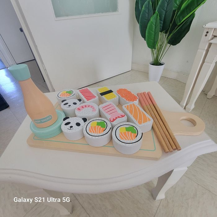 Ensemble jouet sushi en bois - photo numéro 3