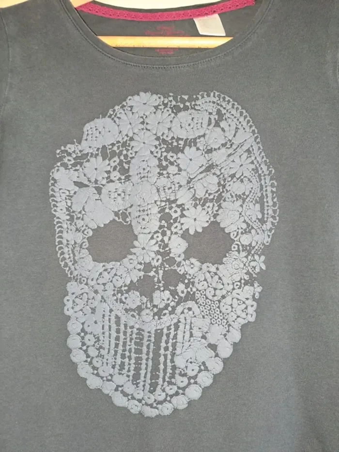 T-shirt fille noir gris Rteens 13 ans tbe - photo numéro 2