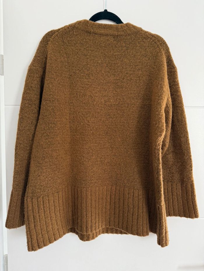 Pull Zara maille vest sweat camisa blusa Maglia camicia sweater maglione suéter trui kaki vert laine - photo numéro 5