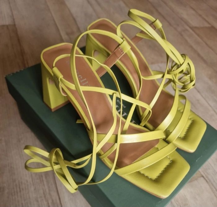 Spartiates cuir à talon pistache Minelli - photo numéro 6