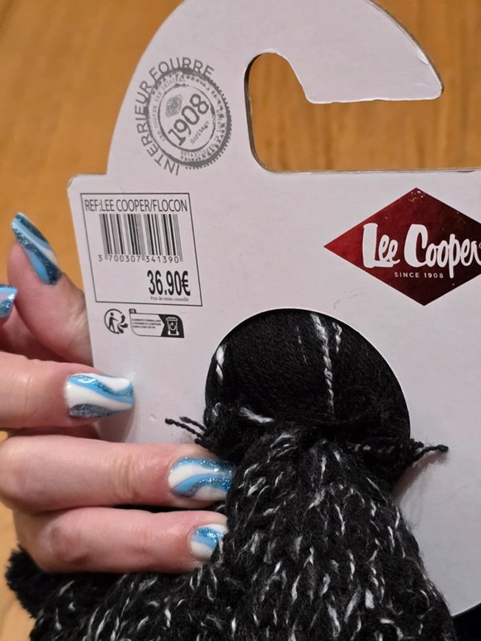 Bonnet Lee Cooper Noir Neuf - photo numéro 2