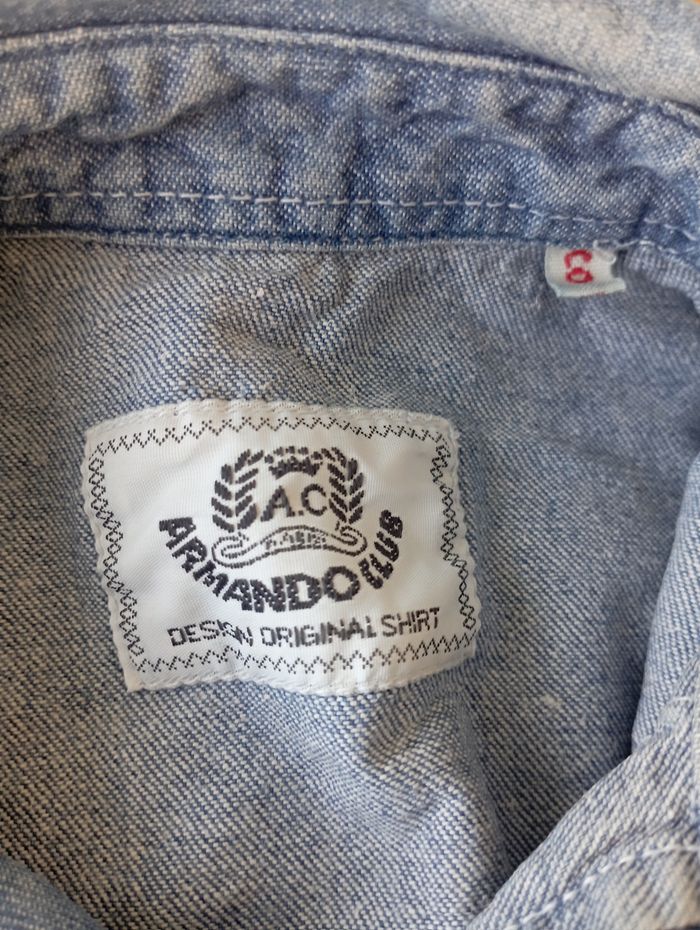 Chemise bleu en jean manches longues à pressions Armando Club 6 ans 2€ - photo numéro 2