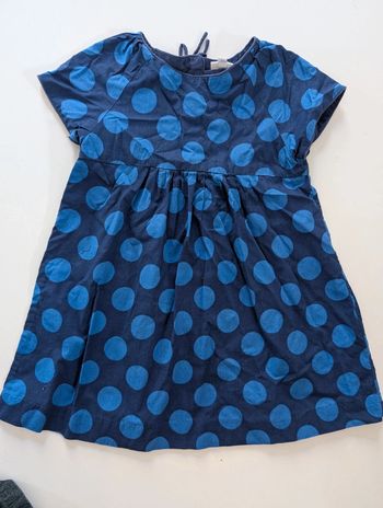 Robe bleu marine à pois Jacadi 3 ans