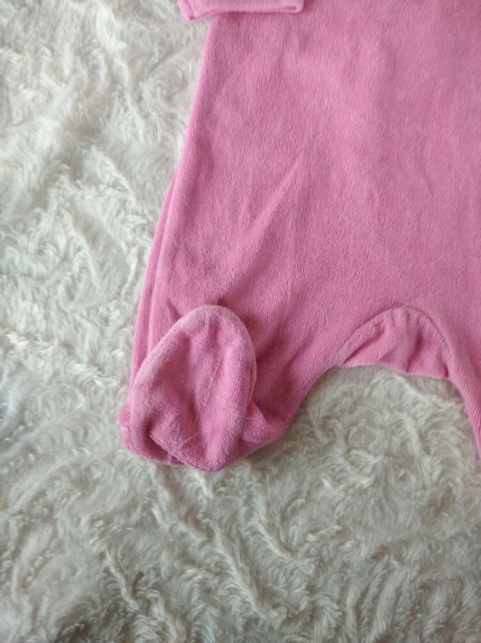 Pyjama grenouillère velours Fille 1 mois "Magic Baby" étoiles et baguette magique Kitchoun - photo numéro 7