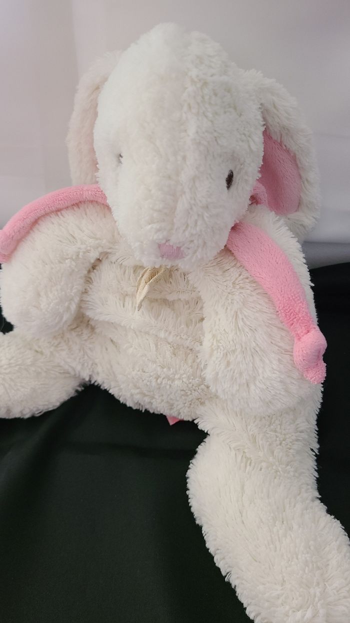 Doudou Lapin Bonbon Blanc et Rose Doudou et Compagnie - photo numéro 3