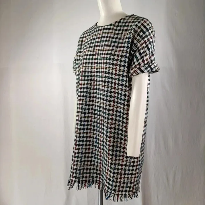 Robe courte Zara Trafaluc à carreaux pied-de-poule – taille S effet tweed A1091 - photo numéro 3