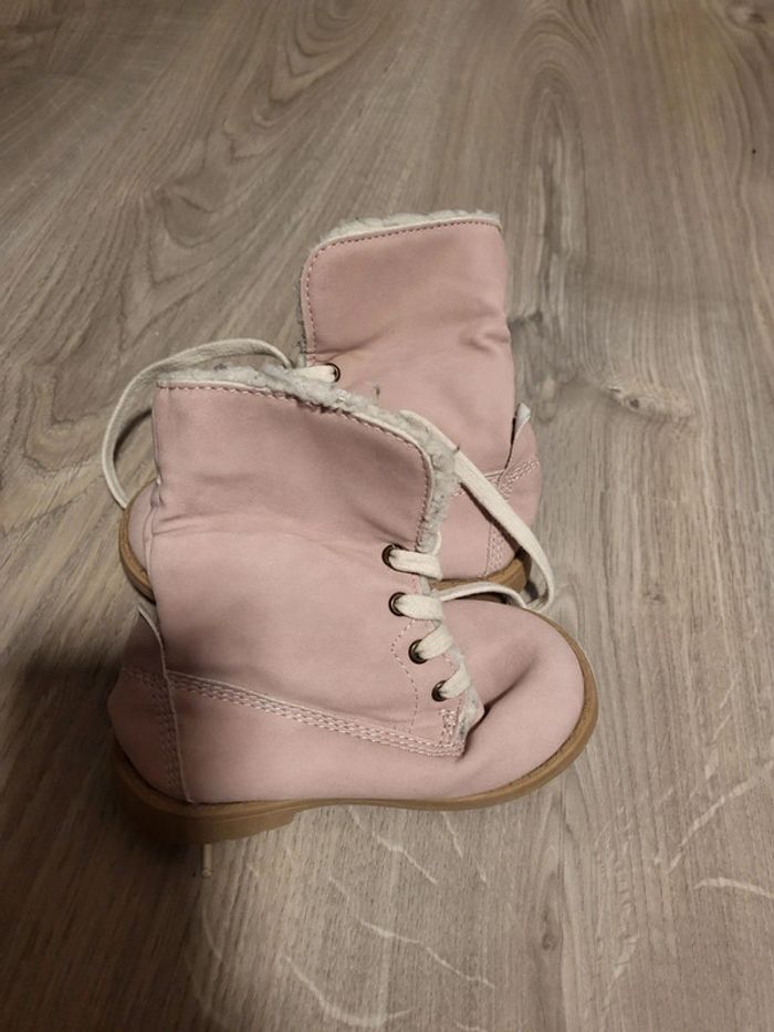 Bottine fille rose poudrée 21 - photo numéro 3