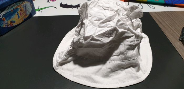 Bonnet chapeau blanc été taille 45 - photo numéro 3