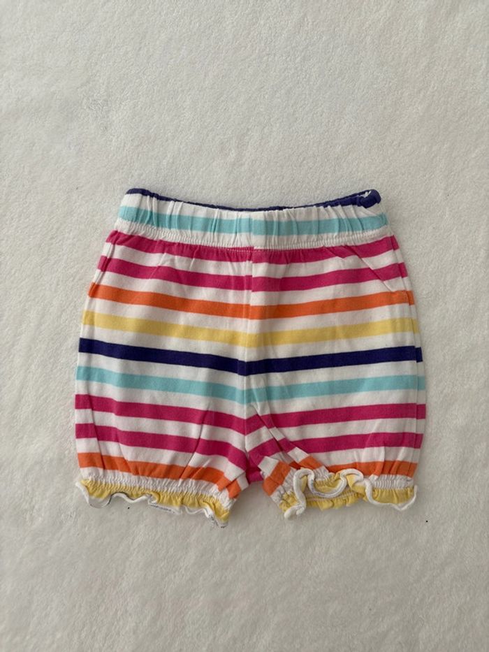 Short à rayures colorés 3 mois