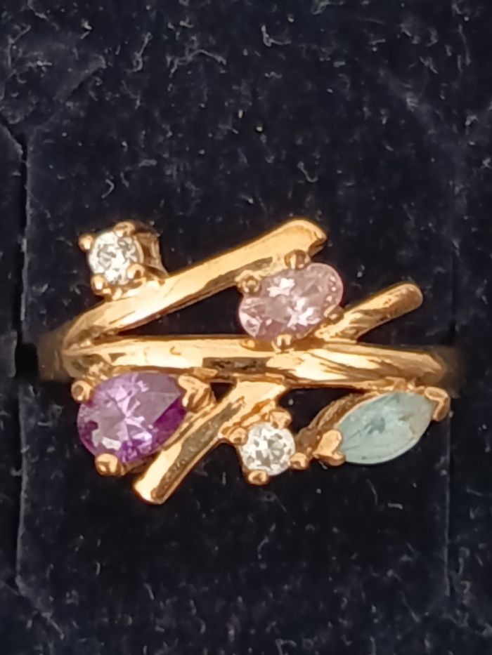 Bague plaqué or. - photo numéro 2