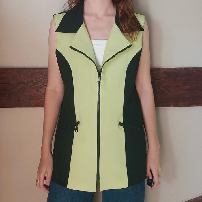 Veste sans manches noire et verte Orsay - photo numéro 2