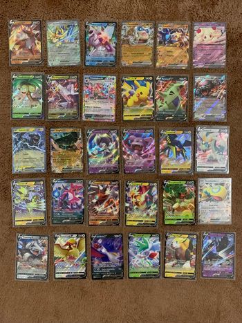 Lot de 30 cartes v et ex Pokémon sans double