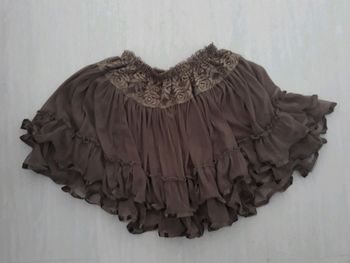Jupe voilage marron taille S