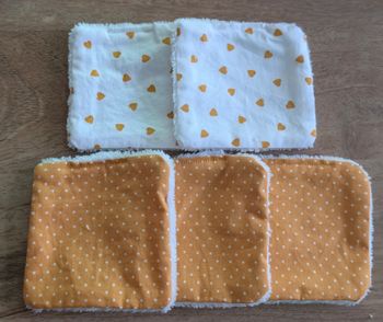 Lot de 5 lingettes lavables