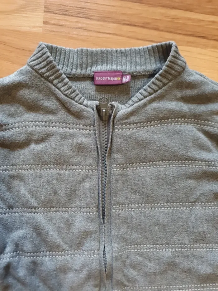 gilet matelassé sergent major 8 ans gris - photo numéro 2