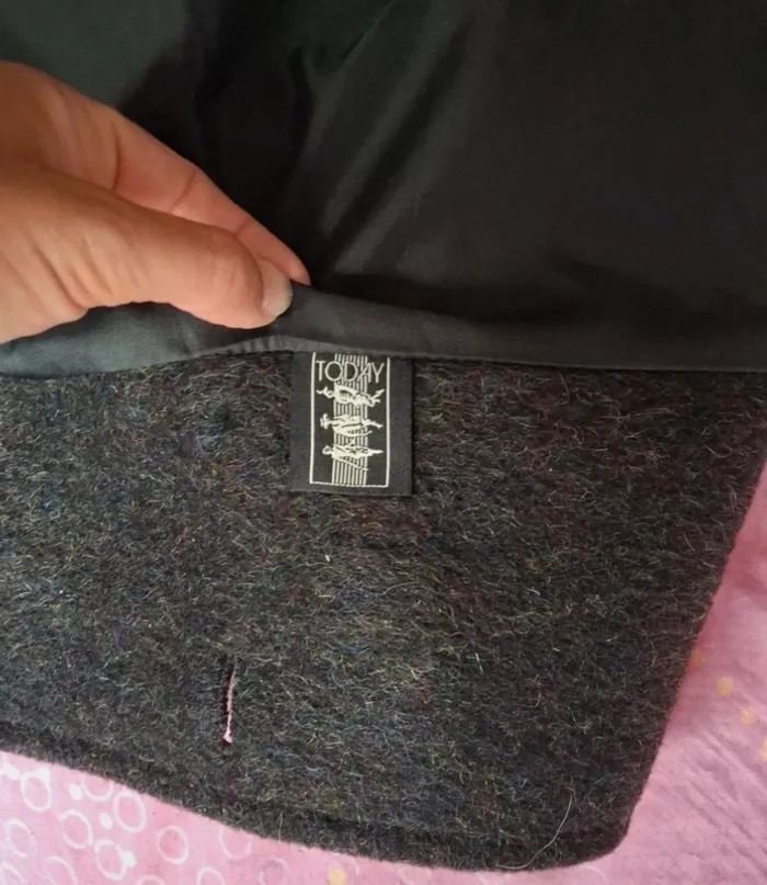 Manteau laine gris foncé noir - photo numéro 11