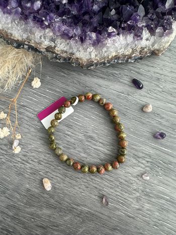 Bracelet en Unakite véritable du Mexique – Pierre naturelle