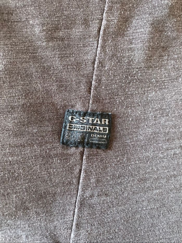 T-shirt G-Star originals marron chiné grège taille S - photo numéro 5