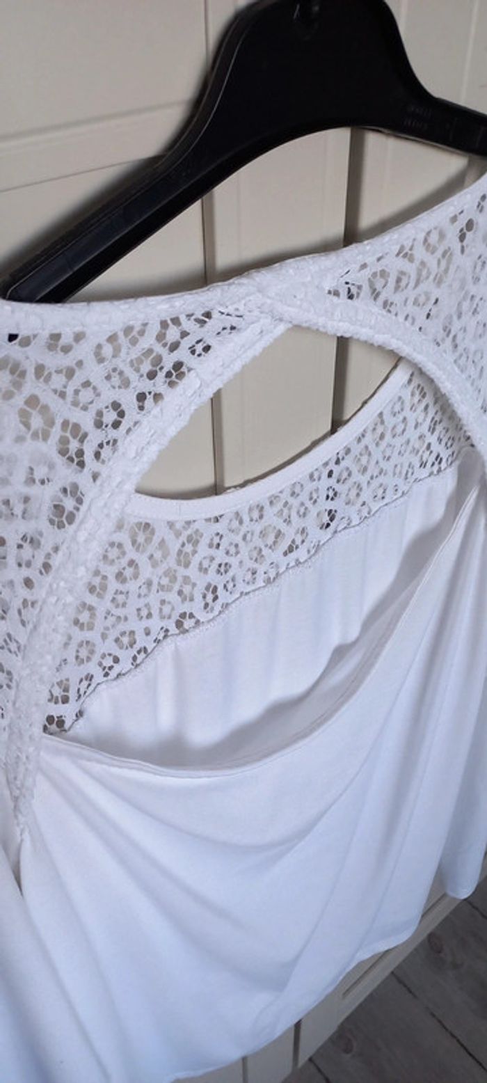 Tee shirt blanc manches longues femme - photo numéro 5