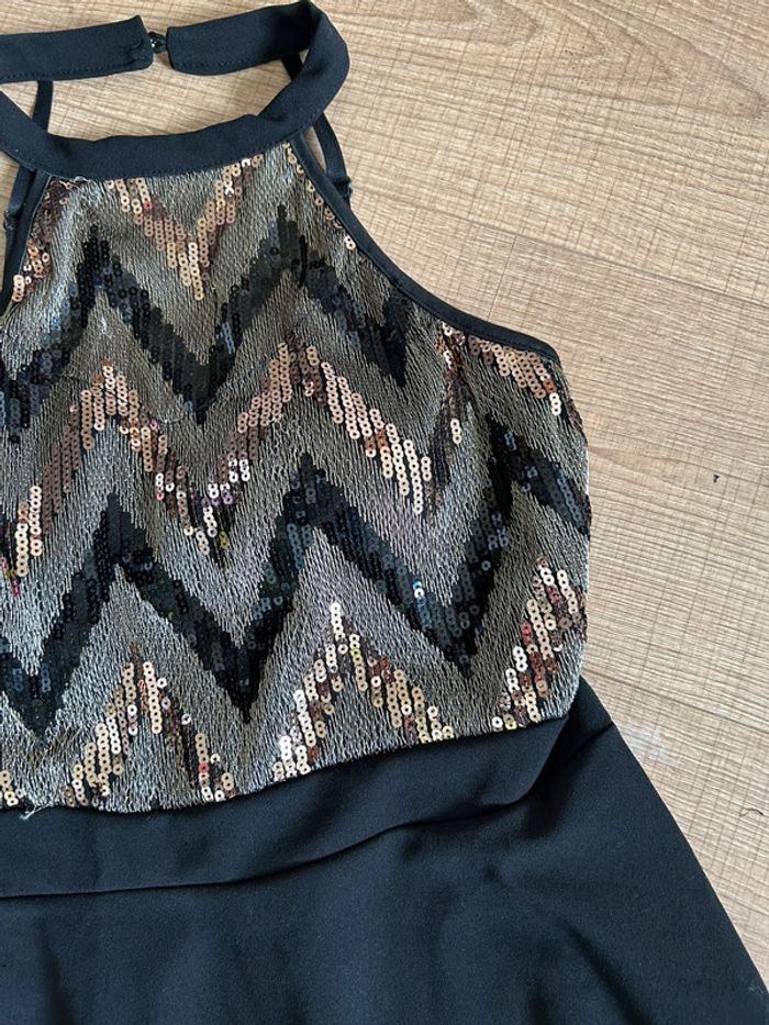 Robe noire avec sequins Miss One taille L jamais portée - photo numéro 14