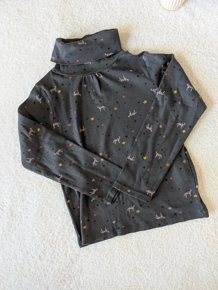 🐕 T-shirt col roulé Okaïdi – 5 ans