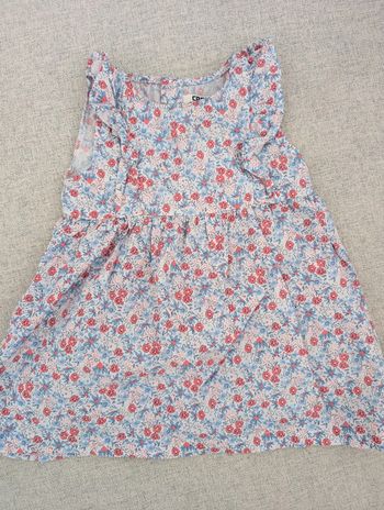 Robe fleurie bleue 12mois