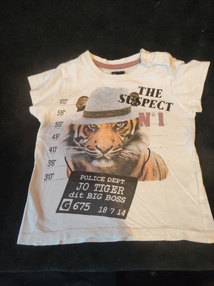 T-shirt blanc 24 mois