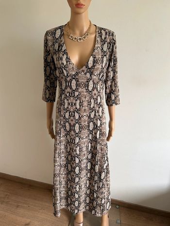 Robe longue imprimée léopard Paolino taille S jamais portée