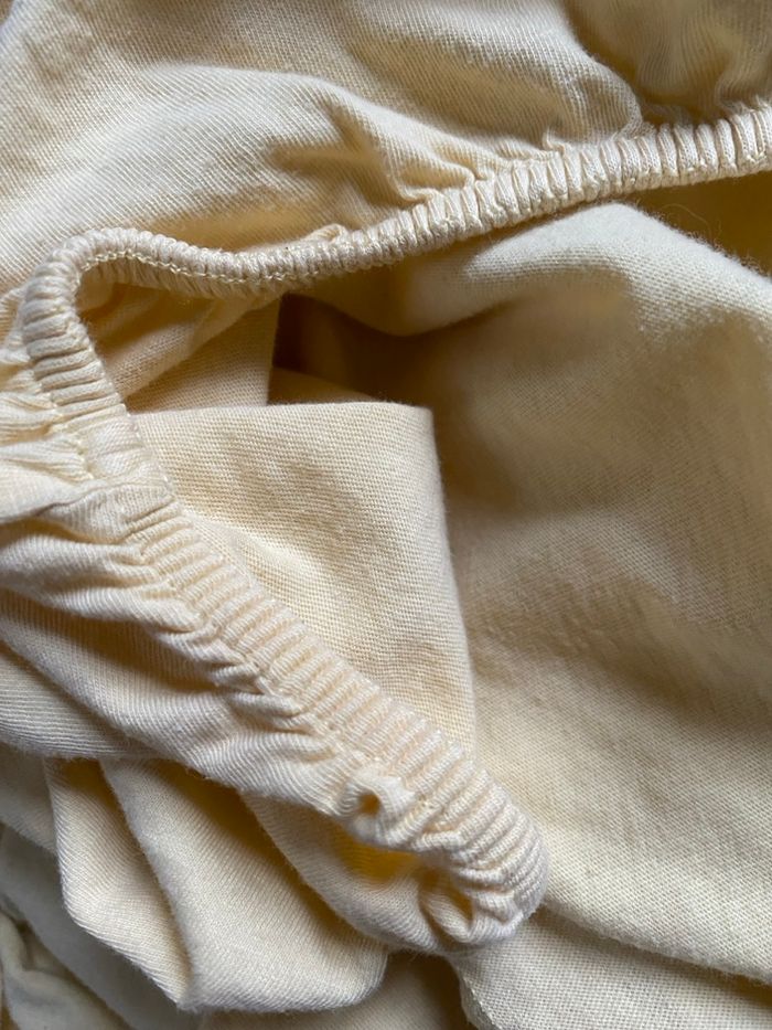 Drap housse jaune pour lit bébé 60 x 120 cm - photo numéro 5