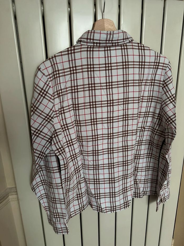 Chemise vintage à carreaux marron S - photo numéro 2